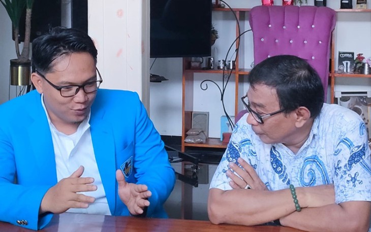Ketua KNPI saat Beraudiensi dengan Kepala Binda Bengkulu