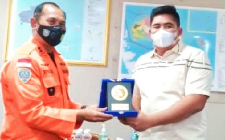 Plt Bupati Bintan Roby Kurniawan saat Terima Kunjungan Basarnas Tanjungpinang.