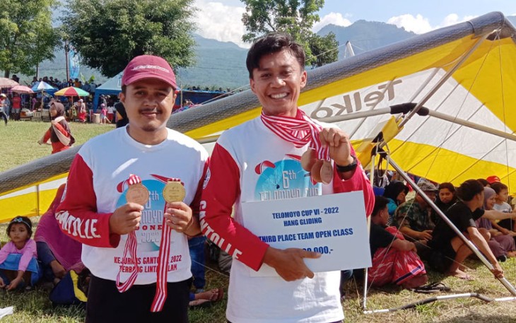 Atlet Ajang Internasional Paragliding Accuracy 2022 di Malaysia