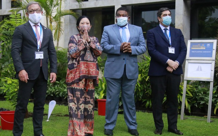 Puan bersama Presiden IPU Duarte Pacheco dan Sekjen IPU Martin Chungong 