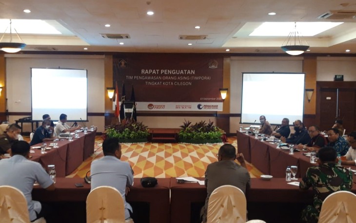 Kumham Banten-Kanim Cilegon saat Gelar Rakor Timpora