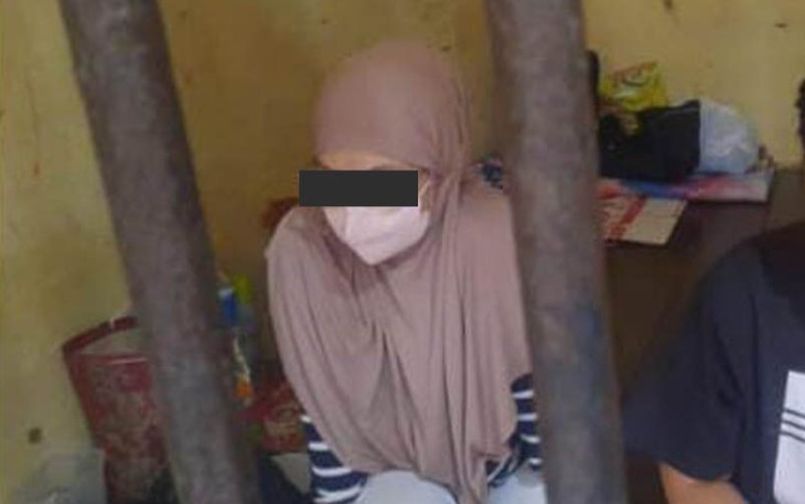 Tersangka saat diamankan