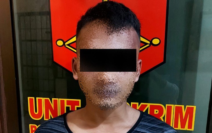 Tersangka saat diamankan