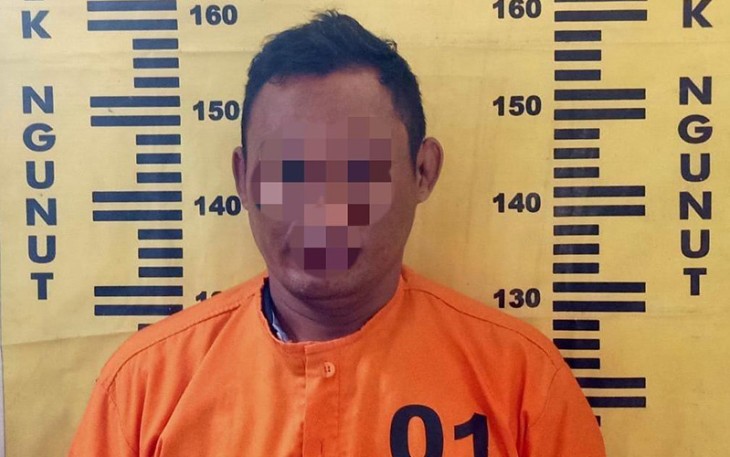 Tersangka saat diamankan