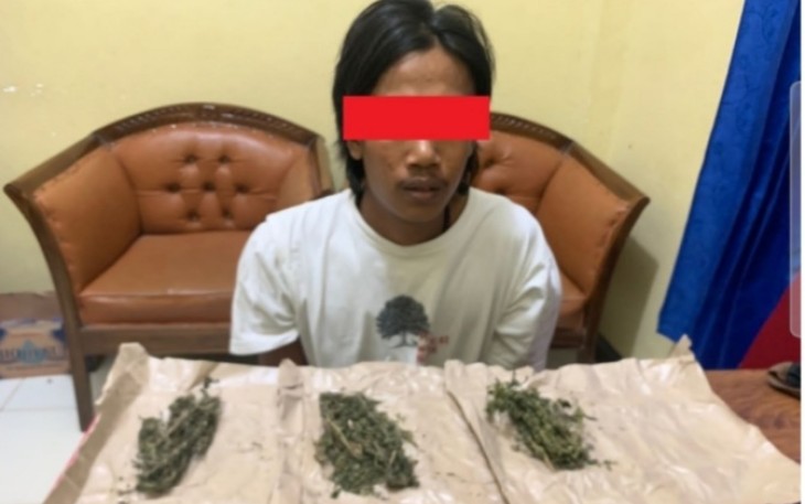Tersangka dan barang bukti saat diamankan