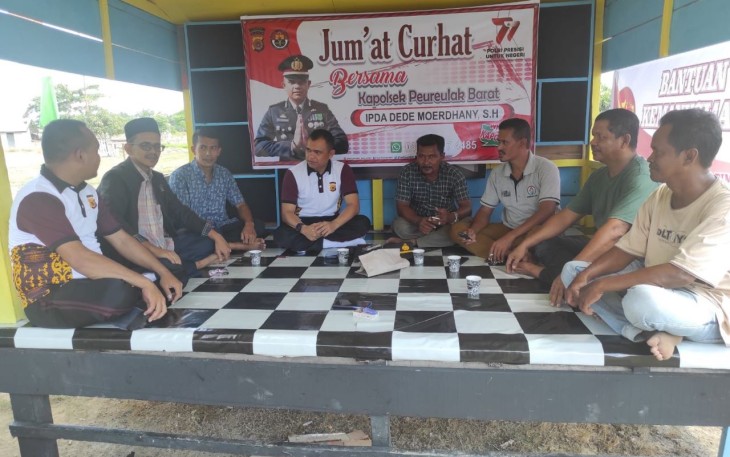 Kapolsek Peureulak Barat Beri Pesan Kamtibmas Kepada Warga Beusa Seberang