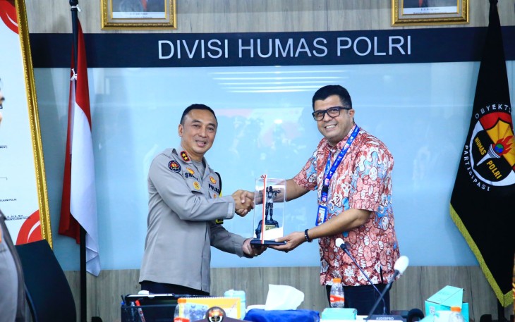 Polri melalui Divisi Humas menggelar deklarasi Pemilu Damai bersama Asosiasi Penyelenggara Telekomunikasi Seluruh Indonesia (ATSI), Rabu (13/12/2023)