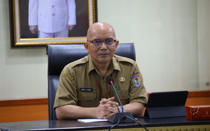 Aferi S. Fudail saat memimpin Rapat  Persiapan Penyelenggaraan IGA 2023 di Aula BSKDN pada Senin, 20 Oktober 2023. 