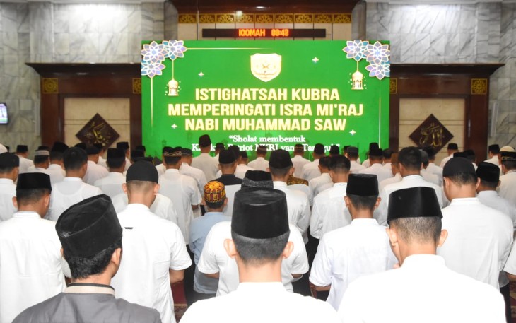 Kodam Jaya saat Ikuti Istighosah Kubra Langsung Dari Cianjur