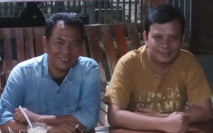 Saparuddin Hasibuan dan Bambang Heryanto Ginting, pemegang Surat Mandat Prabowo Mania 08 DPC Kota Padangsidimpuan Masa Bakti 2023 - 2026.
