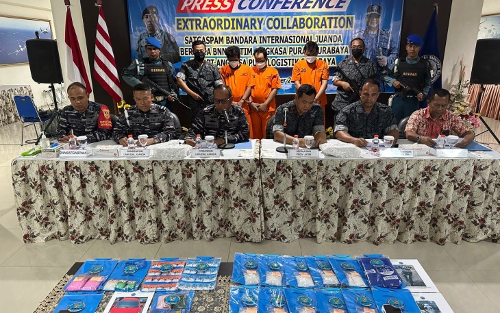 TNI AL Kembali Gagalkan Peredaran Narkotika Melalui Bandara Juanda 