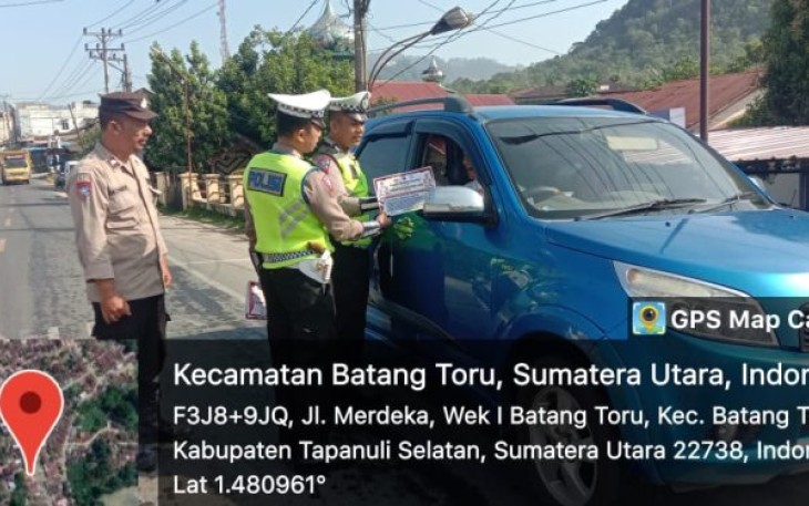 Personel Pos Lantas Polsek Batang Toru Kembali Menggelar Operasi Keselamatan Toba 2023