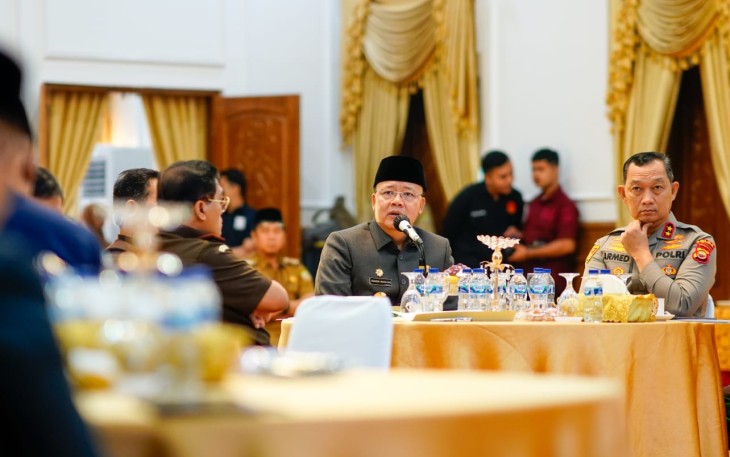 Gubernur Bengkulu Rohidin Mersyah Lakukan Coffe Morning 