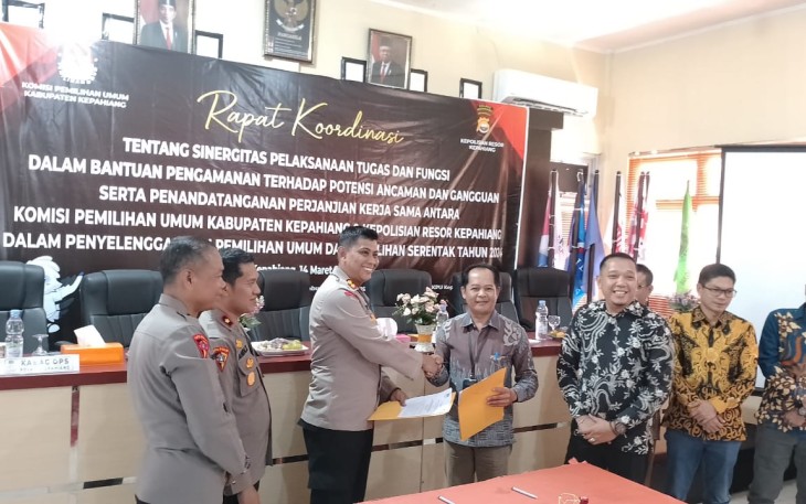 KPU Kepahiang Teken MoU Dengan Polres Kepahiang 