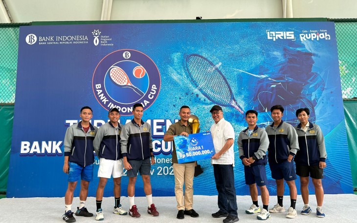 Prajurit TNI AL Berhasil Raih Juara I Pada Kejuaraan Tenis Piala Gubernur Bank Indonesia 2023
