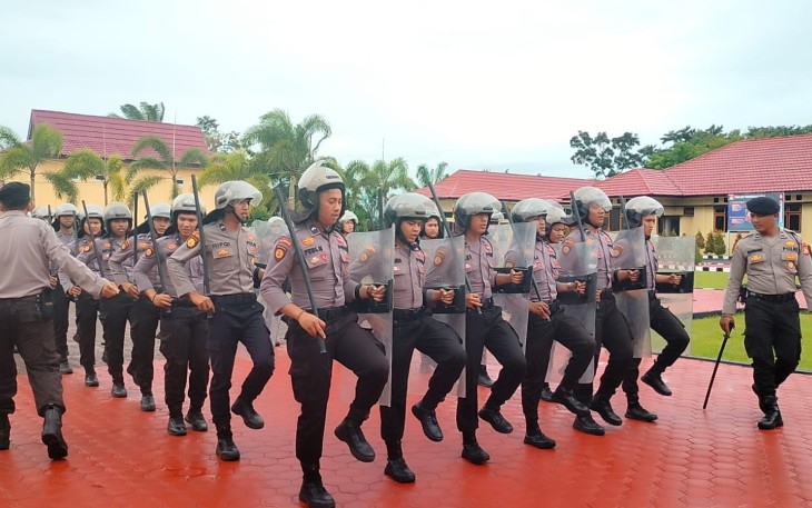  Sat Samapta Polres Mukomuko Rutin Laksanakan Latihan Dalmas