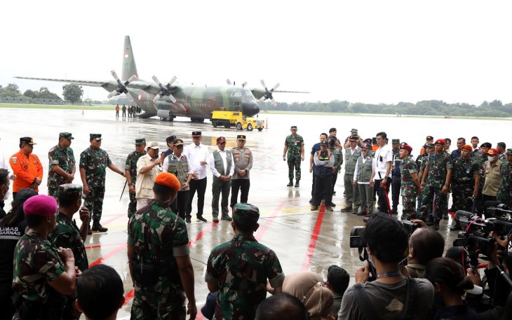 Menhan Prabowo saat Lepas Keberangkatan Bantuan Kemanusiaan RI untuk Turki