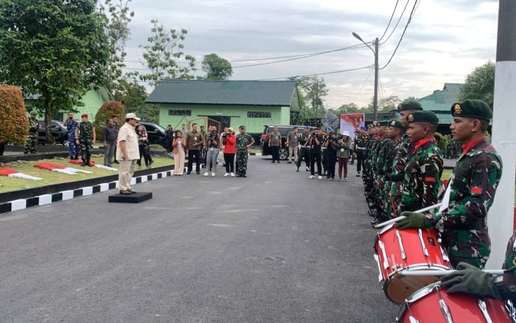 Kodim 1710/Mimika Terima Kunjungan Kerja Menhan RI
