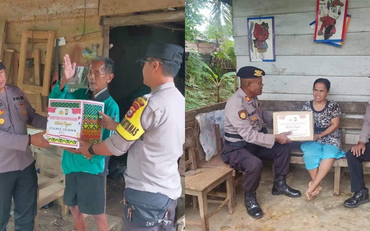 Polsek Seluma dan Polsek Jajaran Salurkan Bansos ke Warga Kurang Mampu
