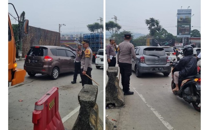 Kapolres Bogor Turun Tangan Urai Kepadatan Arus Lalu lintas di Seputaran Tugu Pancakarsa