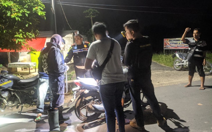 Polsek Belitang Tiga saat Gelar Razia