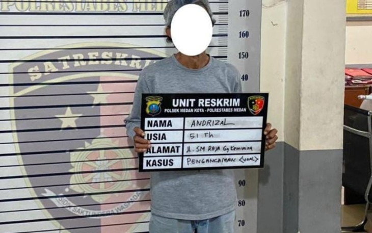 Polisi Tangkap Jukir di Medan yang Hendak Pukul Ojol Pakai Martil