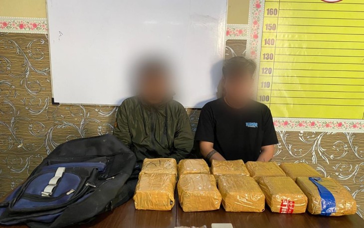 Tersangka dan barang bukti saat diamankan