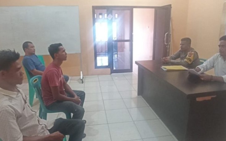 Dihadapan Polsek Padang Bolak, Pelaku Penganiayaan Minta Maaf ke Korban