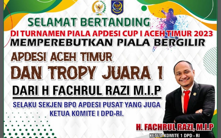 Trophy Juara 1 dari H Fachrul Razi MIP