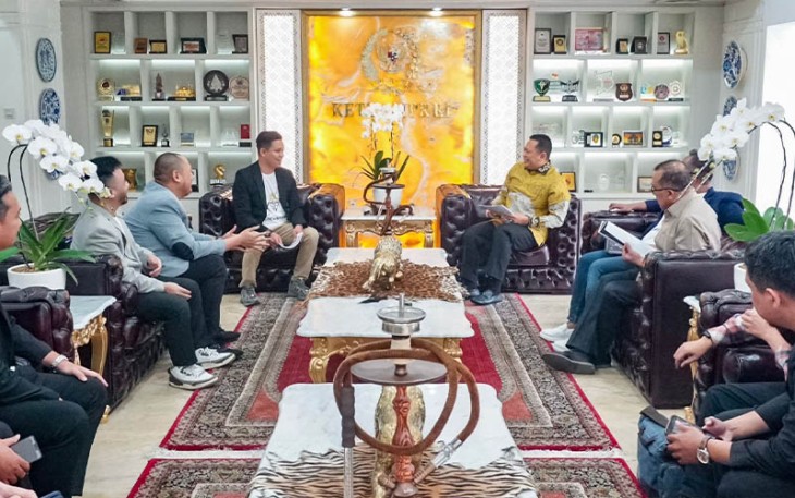 Bamsoet saat menerima jajaran Institut Kripto Nasional di Jakarta, Rabu (1/11/23).