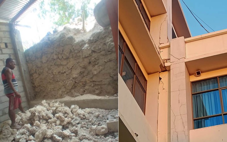 Kondisi bangunan pasca gempa