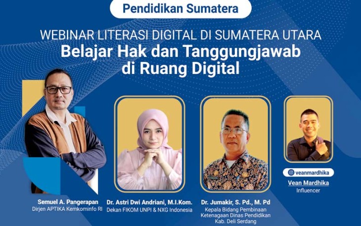 Webinar Literasi Digital di beberapa SMP Kabupaten Deli Serdang