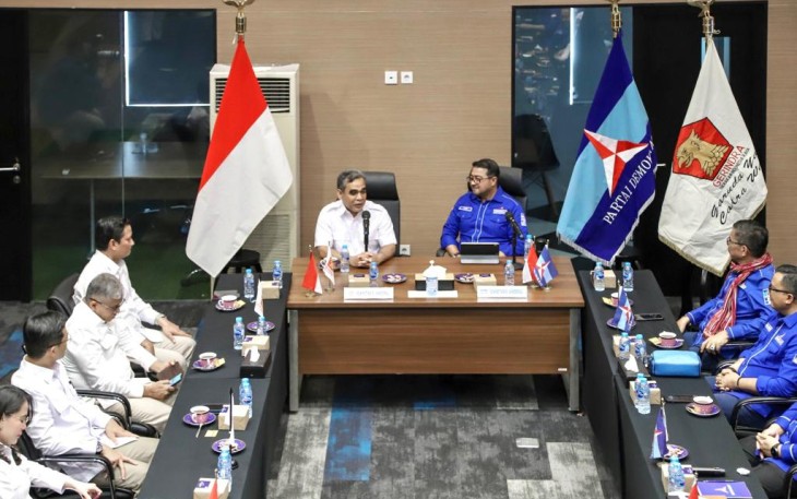 Partai Demokrat dan Partai Gerindra saat menggelar Silaturahmi Kebangsaan di Kantor DPP Partai Demokrat, Kamis (20/7/2023).