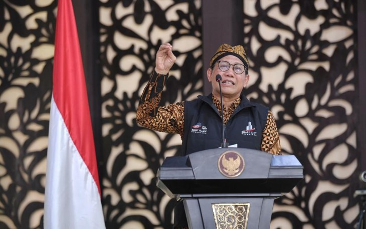 Gus Halim saat launching Desa Digital dan Akses Jaringan Blankspot di Pendopo Kabupaten Sidoarjo, Jawa Timur, Rabu (2382023) 