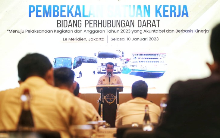 Pembekalan Satker Ditjen Perhubungan Darat di Hotel Le Meridien Jakarta, Selasa (10/1)