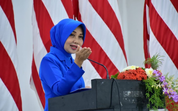 Ketua DJA III Ny Yuanita Irvansyah saat memberikan pengarahan anggota Jalasenastri 