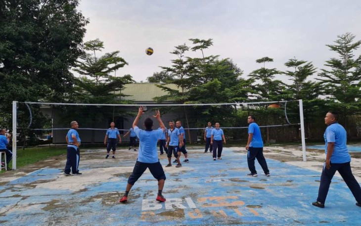 Olahraga voli di Lanud Sugiri Sukani Majalengka 