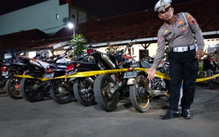 Hasil operasi knalpot brong di wilayah Polresta Pati 
