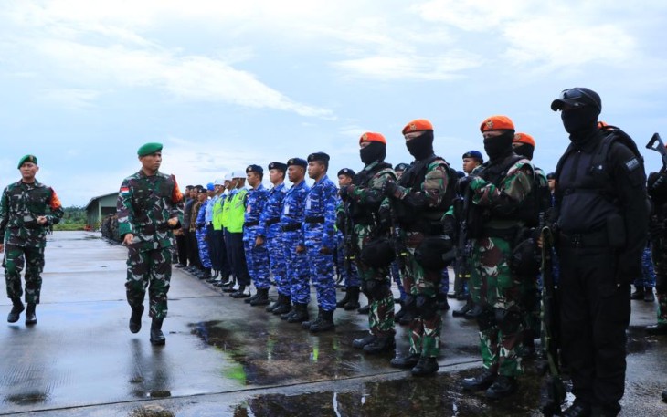 Danlanud Anang Busra Kolonel Pnb Bambang Sudewo saat apel gelar pasukan 