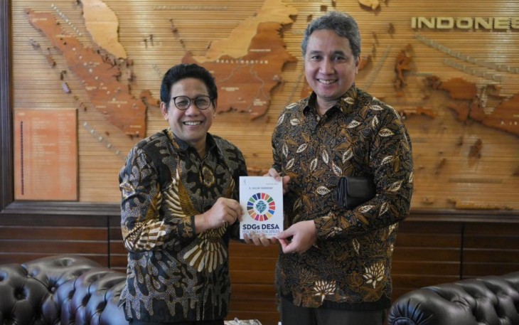 Menteri Desa, Pembangunan Daerah Tertinggal, dan Transmigrasi Abdul Halim Iskandar Audensi dengan Dirjen Kebudayaan Kemendikbid Ristek Hilmar Farid dikantor Kemendes PDTT. Jakarta, Rabu, (8/3/2023) 