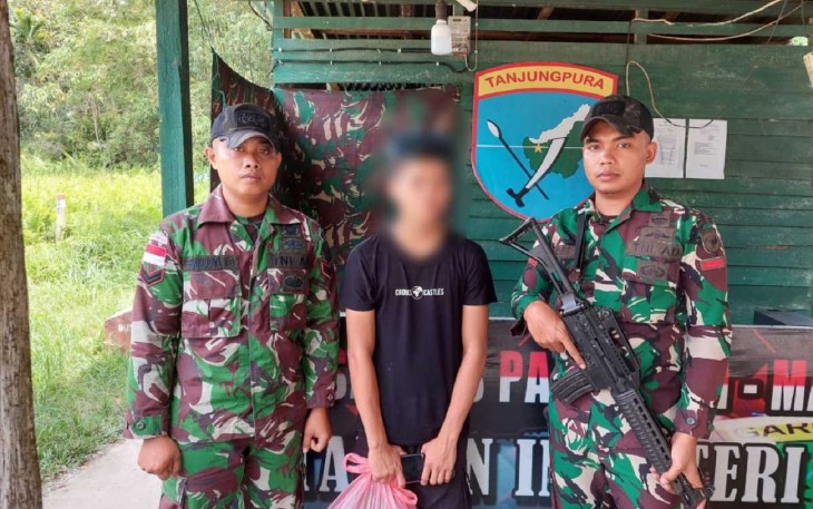 PMI Ilegal melewati jalan tikus diamankan satgas perbatasan 