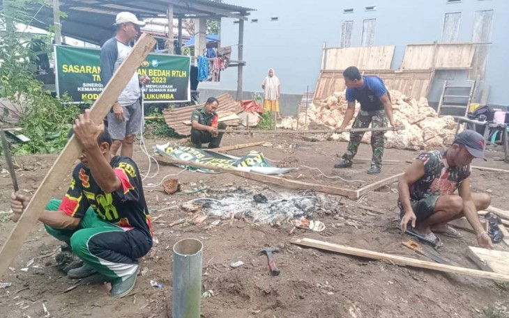 Rehab rumah RTLH TMMD ke 117 Kodim 1411/Bulukumba 