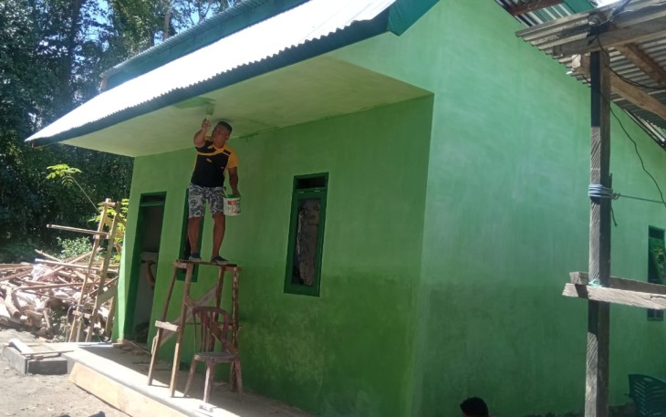 RLTH sasaran fisik TMMD ke 117 Kodim 1411/Bulukumba dalam proses finishing, Sabtu (05/8)