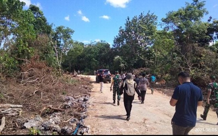 Lokasi sasaran jalan perintis TMMD ke 117 Kodim 1411/Bulukumba, Senin (7/8)