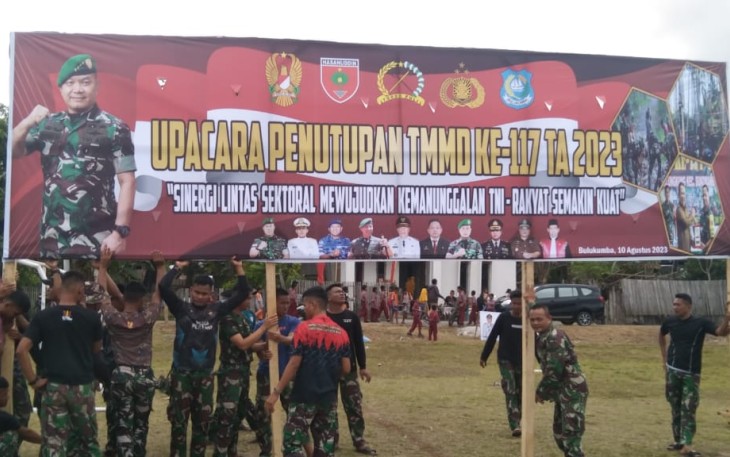 Persiapan acara penutupan TMMD ke 117 Kodim 1411/Bulukumba 