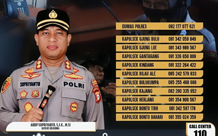 Layanan Hot Line Polres Bulukumba 