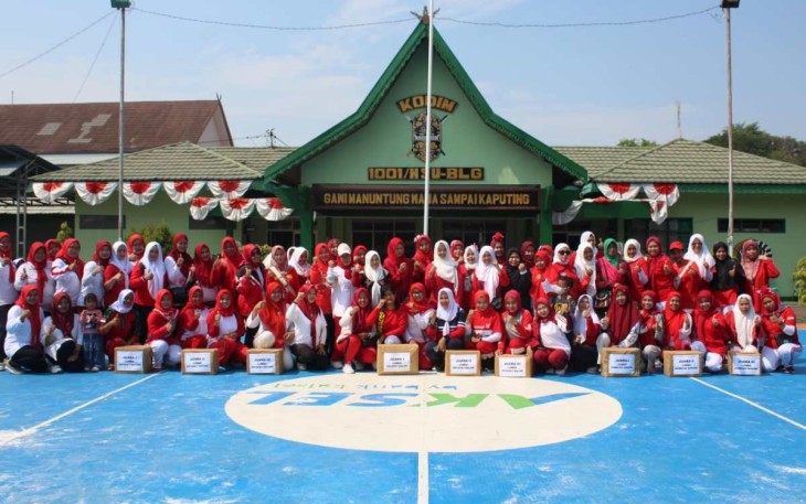 Foto bersama jajaran Kodim 1001/HSU-BLG usai perlombaan HUT Kemerdekaan RI, Jum'at (18/8)