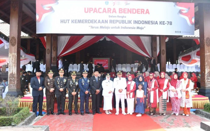 Upacara HUT Kemerdekaan RI ke 78 di Kabupaten Ponorogo, Kamis (17/8)