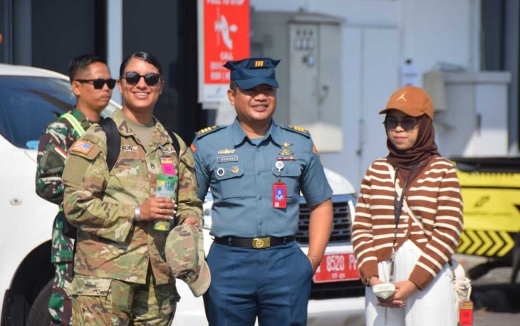 Pasukan Amerika Serikat tiba di Lanudal Juanda, Rabu (30/8)