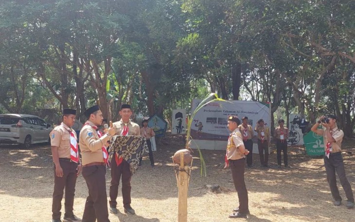 Kemah Tahunan 2023 Ponpes Modern Al Hasyimiyah di Kubang Baros, Cinangka, Kabupaten Serang, Kamis (28/9)